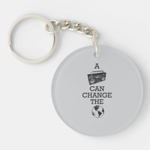 Boombox Can Change the World Key Ring