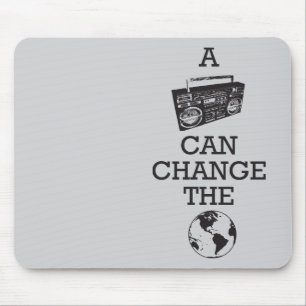 Boombox Can Change the World Mouse Mat