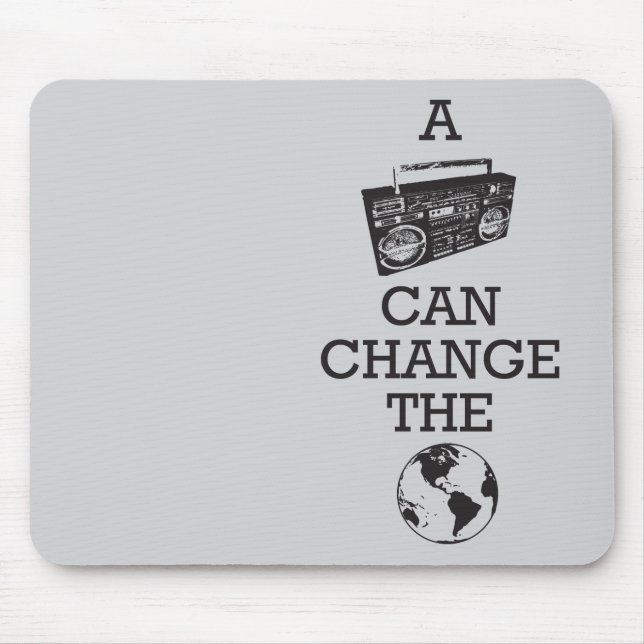 Boombox Can Change the World Mouse Mat (Front)
