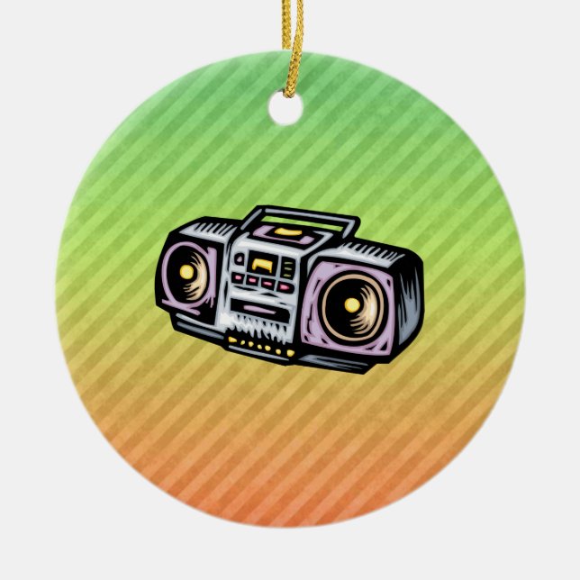 Boombox Ceramic Tree Decoration (Front)