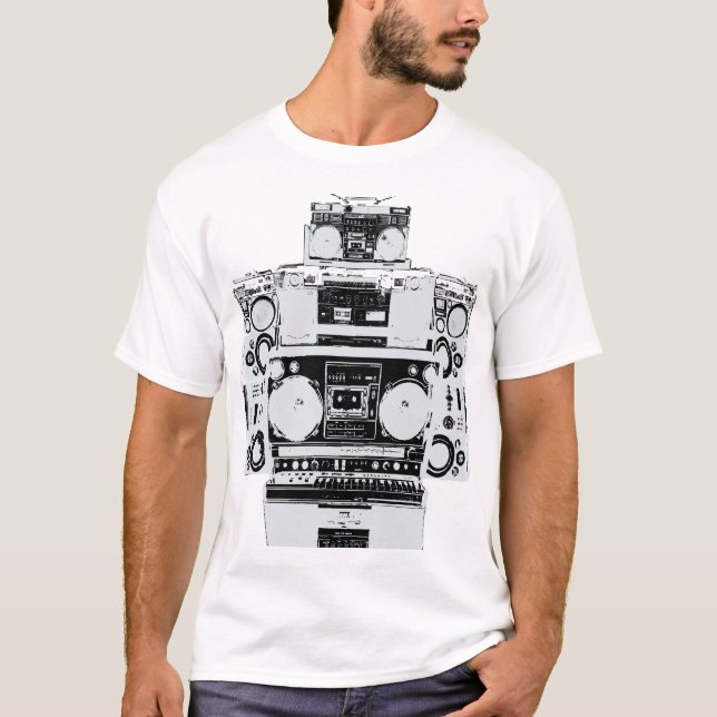 Boombox Dance Robot T-Shirt (Front)