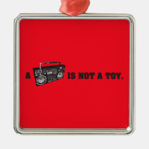 Boombox Is Not a Toy Metal Tree Decoration