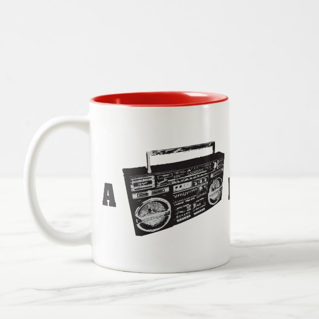 Boombox Is Not a Toy Two-Tone Coffee Mug (Left)