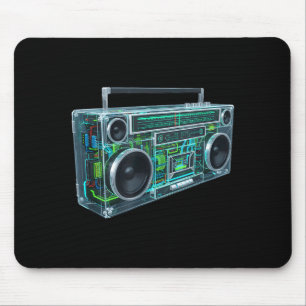 Boombox Old School Vintage Cassette Tape Retro Mouse Mat