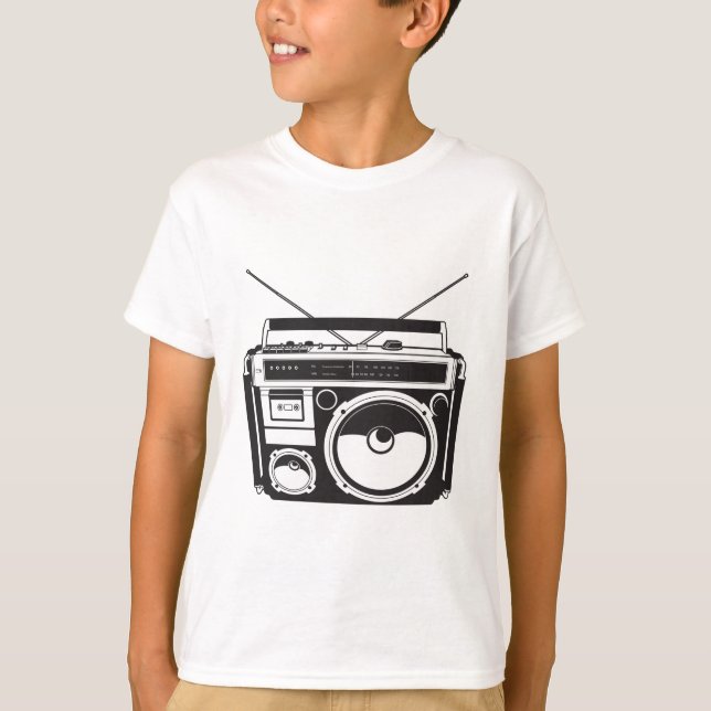 ☞ Boombox Oldschool / Cassette Player T-Shirt (Front)
