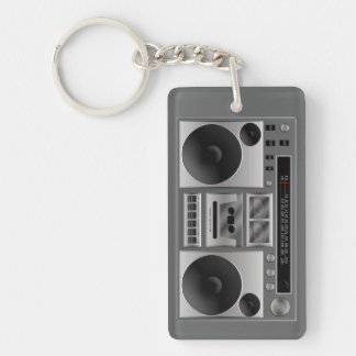 Boombox Radio Graphic Key Ring