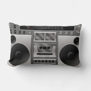 Boombox Radio Graphic Lumbar Cushion