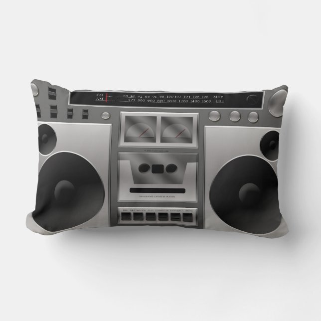 Boombox Radio Graphic Lumbar Cushion (Front)