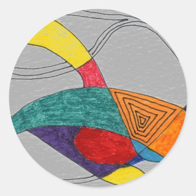 "Boomerang" Abstract Design Sticker (Front)