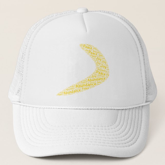 Boomerang abundance, peace, joy cap (Front)