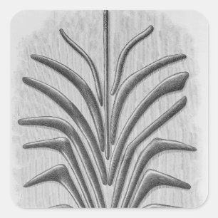 Boomerang and boomerang shaped clubs square sticker