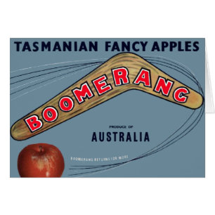 Boomerang Apples - Vintage Fruit Crate Label