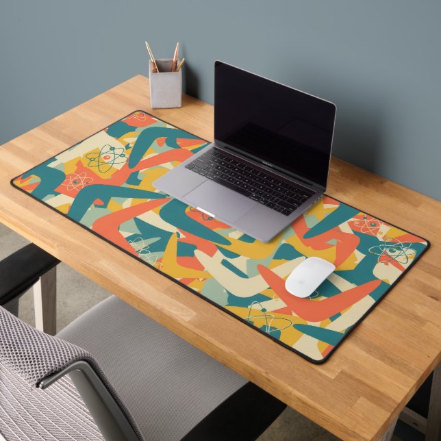 Boomerang Atomic - 70s Space Age Geometric Desk Mat (Office 2)