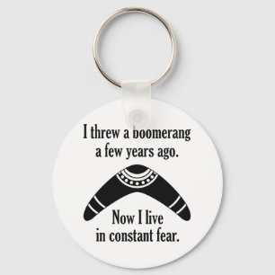 Boomerang Constant Fear Key Ring