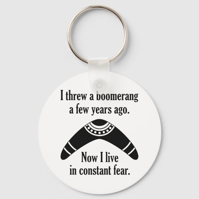 Boomerang Constant Fear Key Ring (Front)