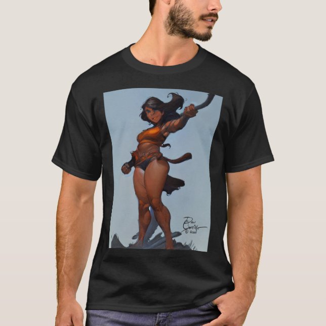 Boomerang Girl By Artist Don Castillo on FB T-Shirt (Front)