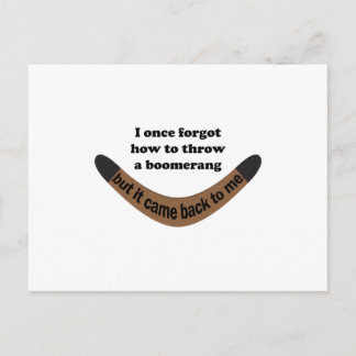 Boomerang Joke Postcard