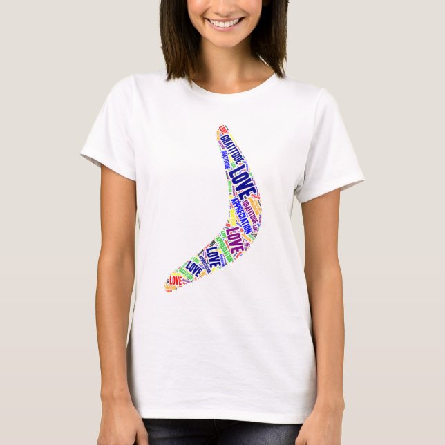 Boomerang Love, Gratitude, Appreciation T-Shirt (Front)