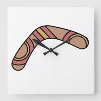 boomerang square wall clock
