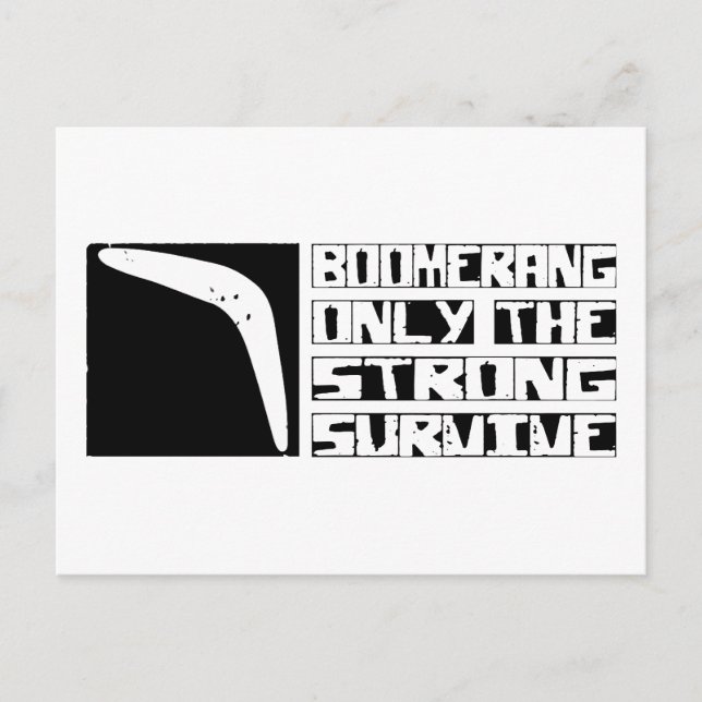 Boomerang Survive Postcard (Front)