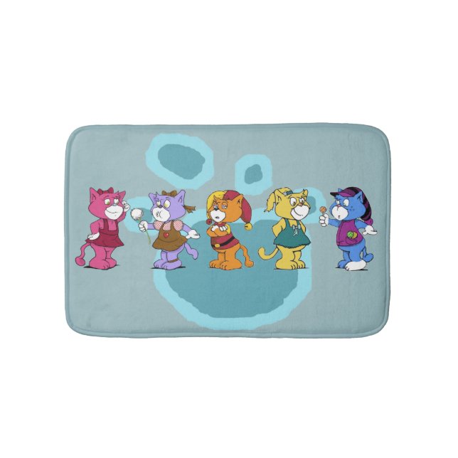 Boomi Cats Bath Mat (Front)