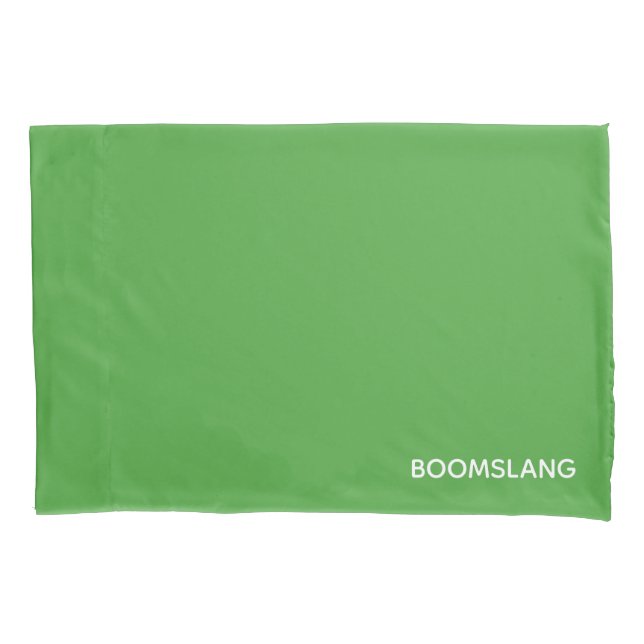 Boomslang green color name pillowcase (Front)