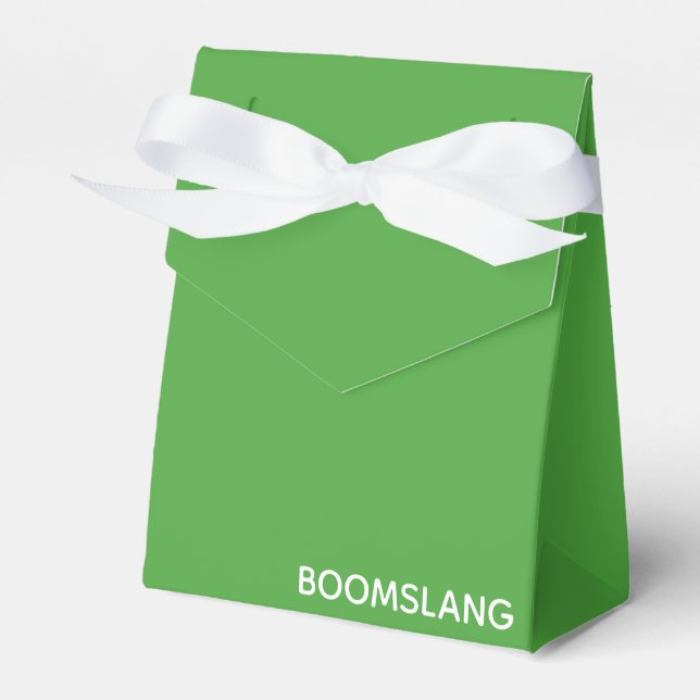 Boomslang green colour name favour box (Front Side)