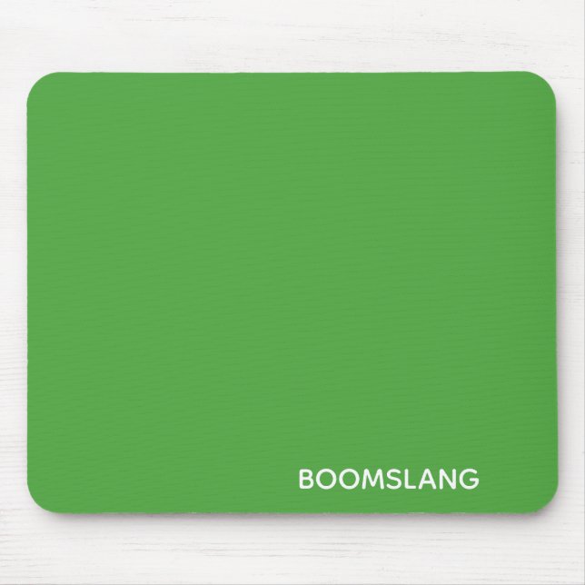 Boomslang green colour name mouse mat (Front)