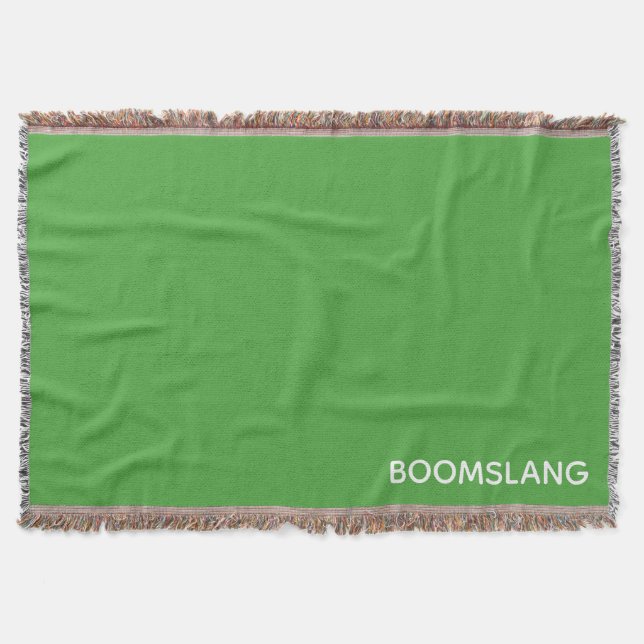 Boomslang green colour name throw blanket (Front)