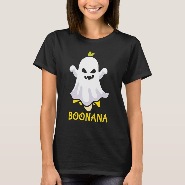 Boonana Banana Ghost  Scary Cute Halloween Costume T-Shirt (Front)