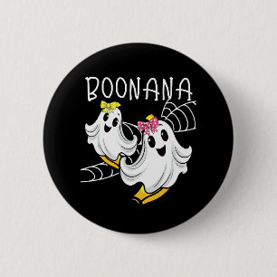 Boonana Cute Ghost Banana Halloween 6 Cm Round Badge
