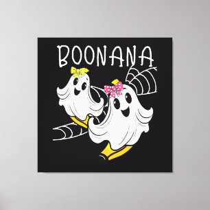 Boonana Cute Ghost Banana Halloween Canvas Print