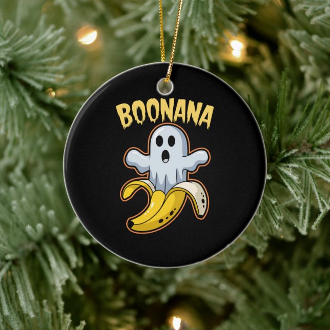 Boonana Cute Ghost Banana Halloween Ceramic Tree Decoration (Tree)