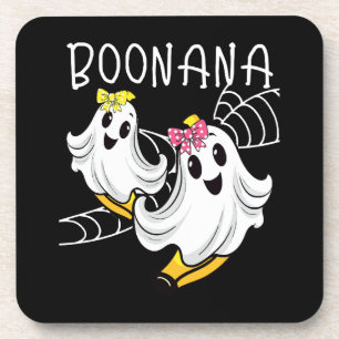 Boonana Cute Ghost Banana Halloween Coaster