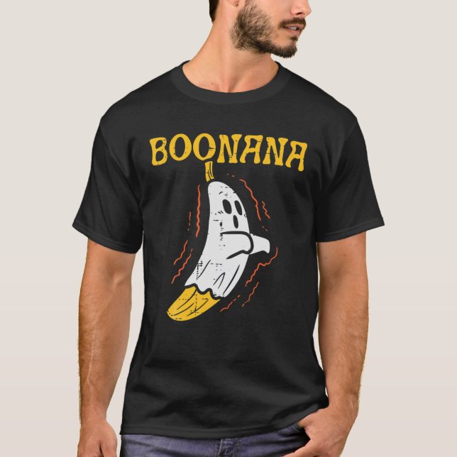 Boonana Cute Ghost Banana Halloween Costume Men Wo T-Shirt (Front)