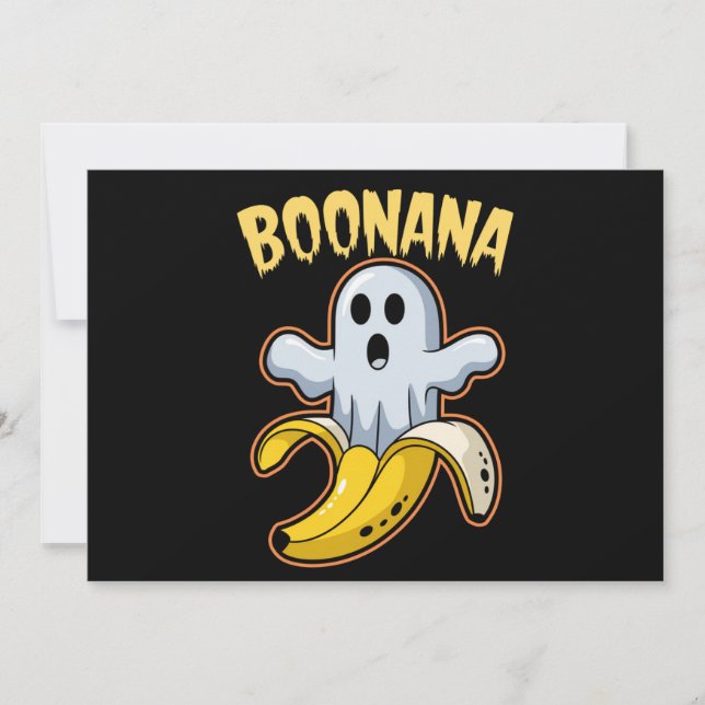 Boonana Cute Ghost Banana Halloween Invitation (Front)