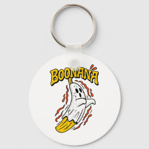 Boonana Cute Ghost Banana Halloween Key Ring
