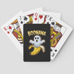 Boonana Cute Ghost Banana Halloween Playing Cards
