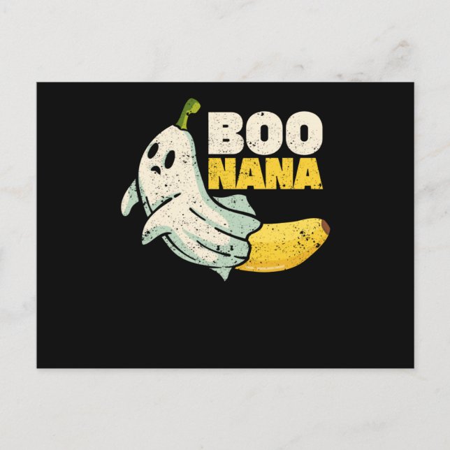 Boonana Cute ghost banana Halloween Postcard (Front)
