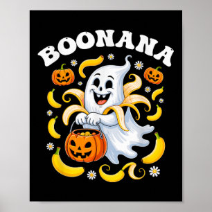 Boonana Funny Ghost Banana Halloween Costume Men W Poster