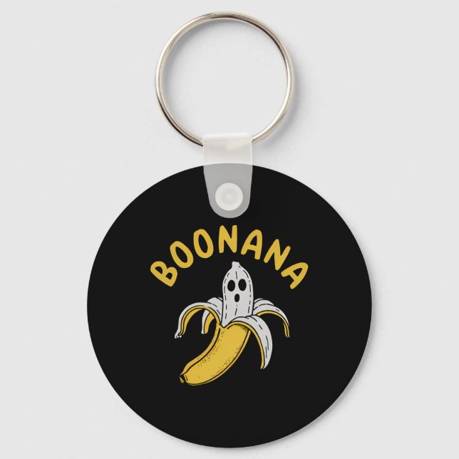 Boonana Funny Skeleton Inside Banana Quirky  Key Ring (Front)
