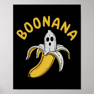 Boonana Funny Skeleton Inside Banana Quirky  Poster