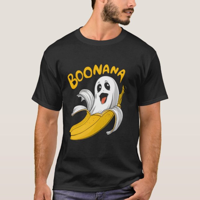 Boonana Ghost Banana Costume Men Women Kids Hallow T-Shirt (Front)