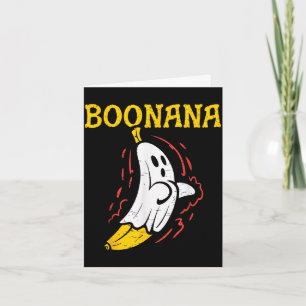 Boonana ghost banana halloween spooky pun card
