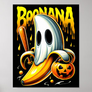 Boonana Ghost Nana Funny Halloween Costume Art  Poster