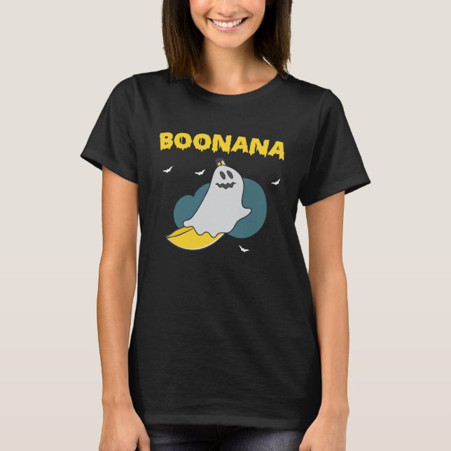 Boonana Scary Halloween Ghost Banana Costume T-Shirt (Front)