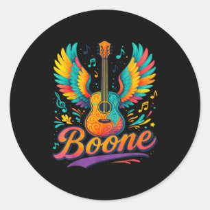 Boone D Name Vintage Retro Girls Woman Man  Classic Round Sticker