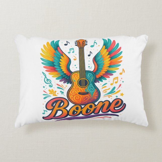 Boone Guitar Decorative Cushion (Front)