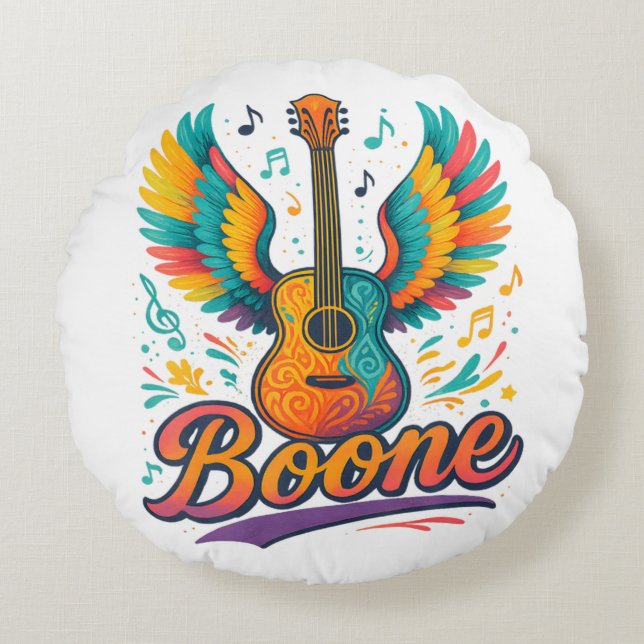 Boone Guitar Round Cushion (Front)