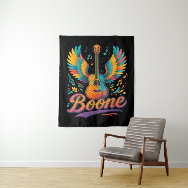 Boone Guitar Tapestry (In Situ)